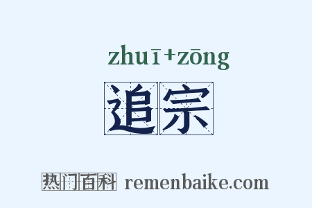 追宗是什么意思的图片